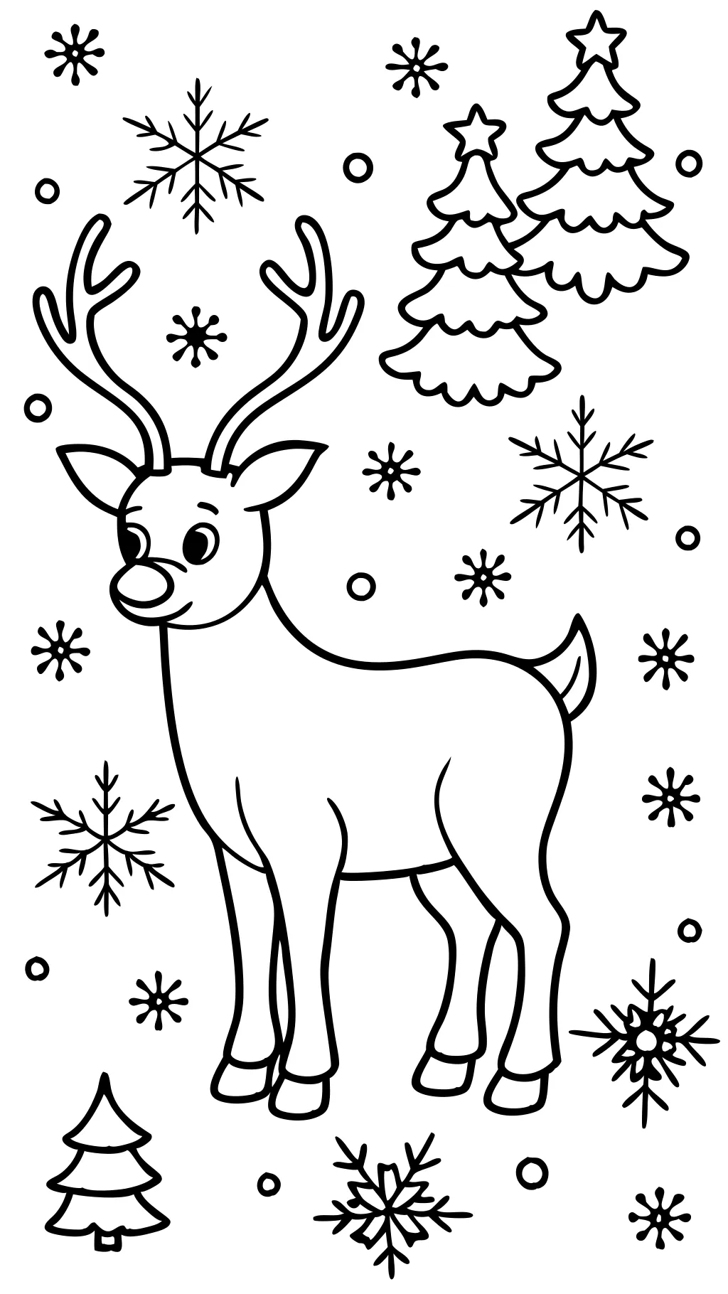 reindeer coloring page printable